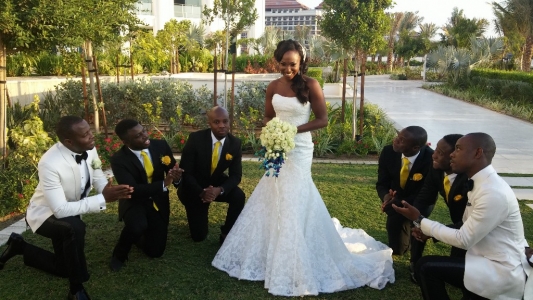 wedding nigerian bride groom waldorf